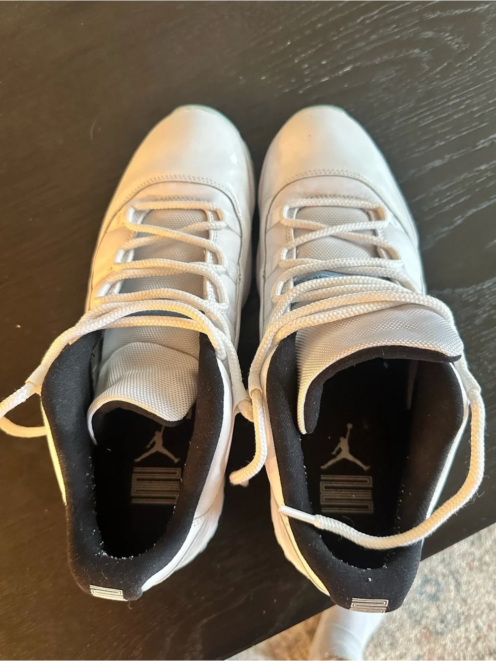 Jordan White and Black Low-Top Sneakers retro 11s size 13 men